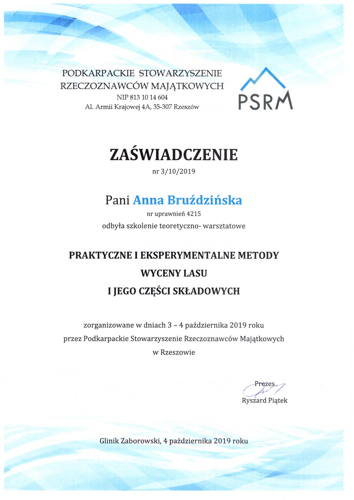 Dodatkowe szkolenie